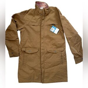 Columbia Aston Lodge Jacket Men’s Small Brown Plaid Lined Utility Coat NWT